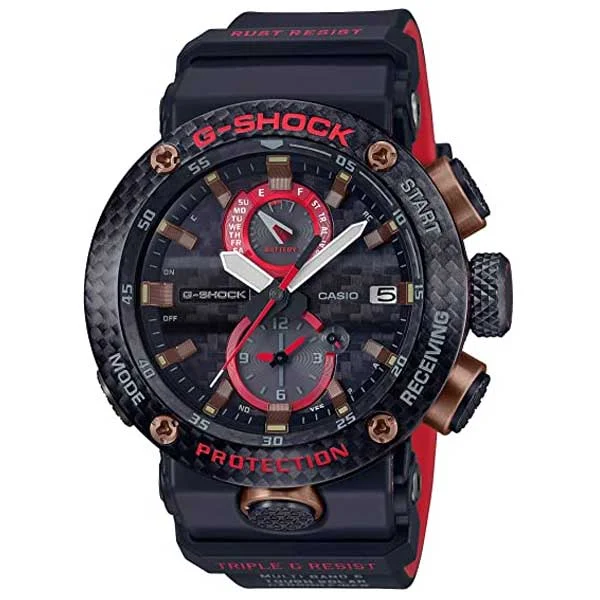 Casio G-Shock MASTER OF G AIR GRAVITYMASTER Black Carbon Fiber Insert Resin Band Watch GWRB1000X-1A GWR-B1000X-1A