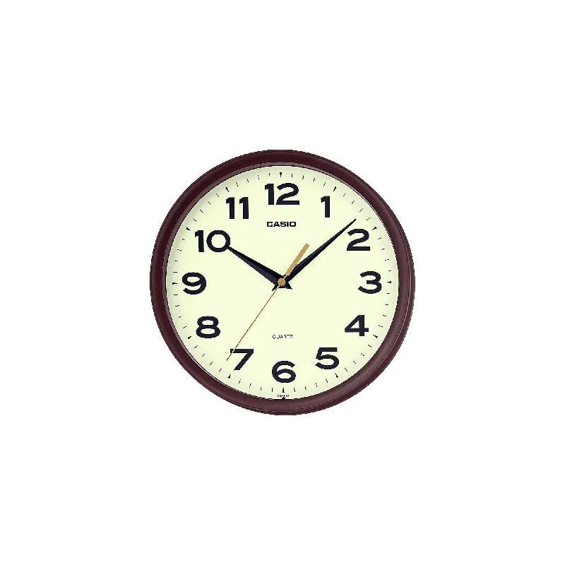 Casio Analog Brown Resin Wall Clock IQ151-5D IQ-151-5D IQ-151-5 (LOCAL BUYERS ONLY)