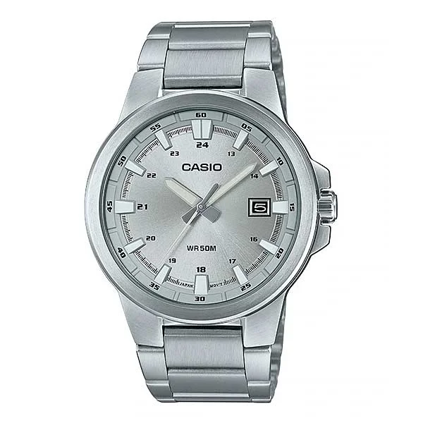 Casio Men's Analog Stainless Steel Band Watch MTPE173D-7A MTP-E173D-7A