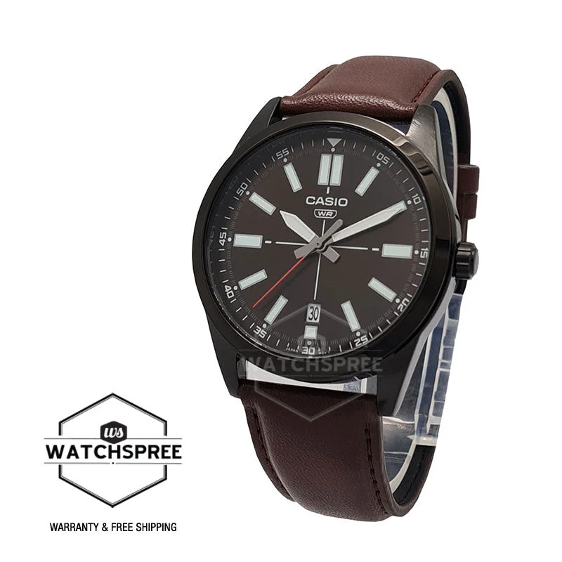 Casio Men's Standard Analog Brown Leather Strap Watch MTPVD02BL-5E MTP-VD02BL-5E