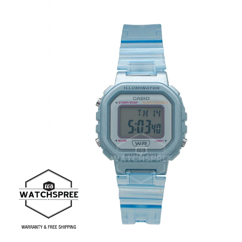 Casio Pop Series Digital Blue Transparent Resin Band Watch LA20WHS-2A LA-20WHS-2A