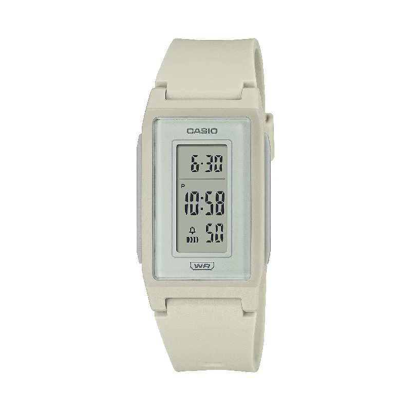 Casio Pop Series Eco-Friendly Digital Off White Resin Band Watch LF10WH-8D LF-10WH-8D LF-10WH-8