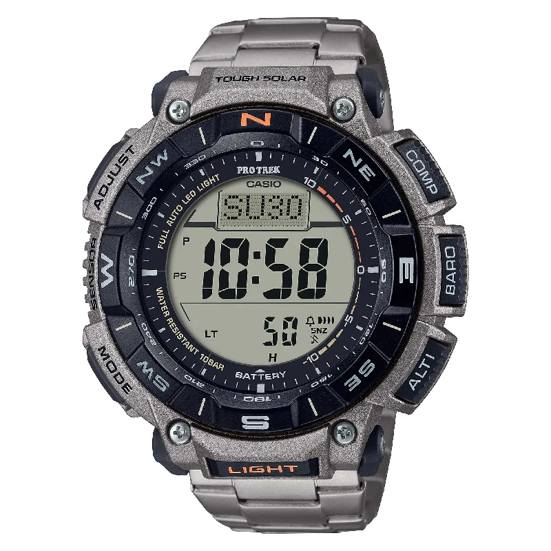 Casio Pro Trek Tough Solar Duplex LCD Titanium Band Watch PRG340T-7D PRG-340T-7D PRG-340T-7