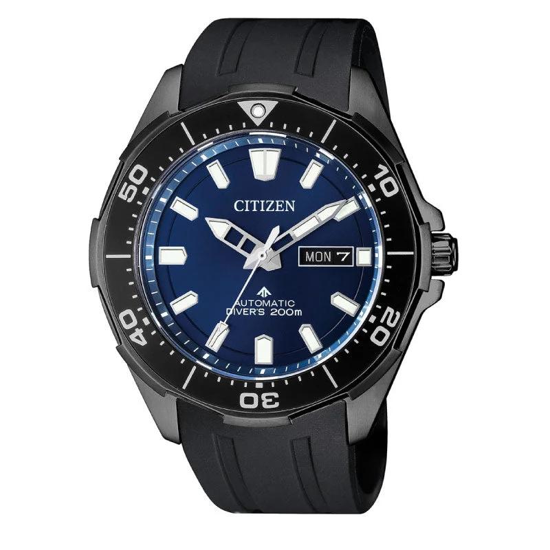 Citizen Men's Promaster Marine Mechanical Automatic Divers 200m Rubber Band Watch NY0075-12L