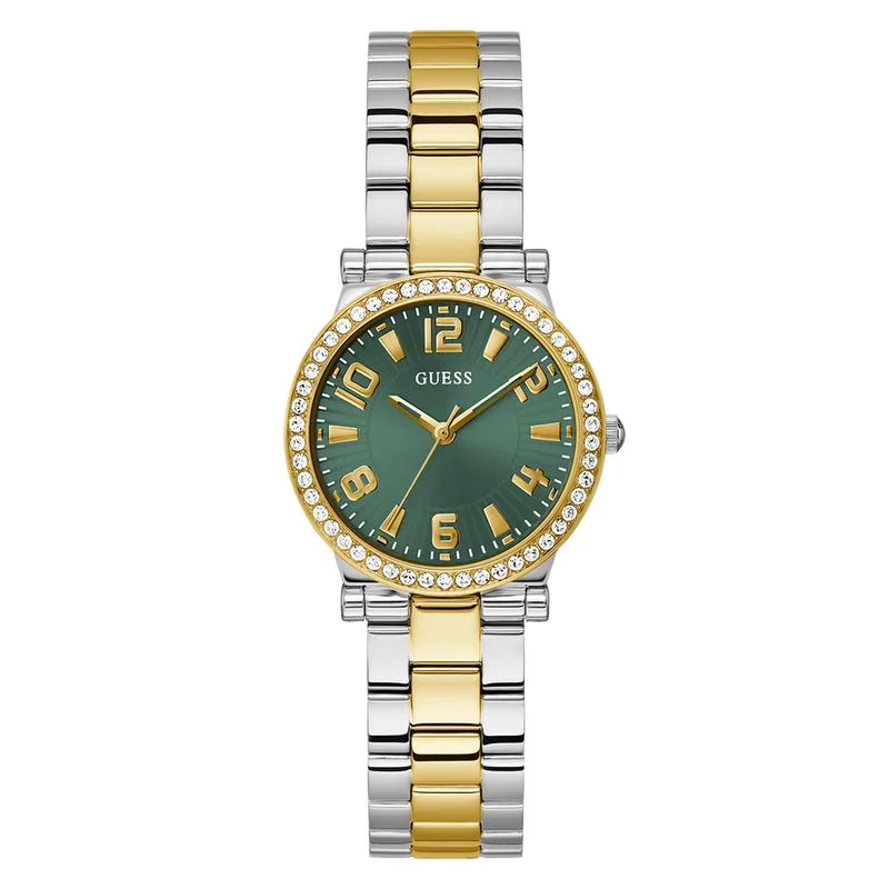 Guess Fawn Green Dial Analog Watch