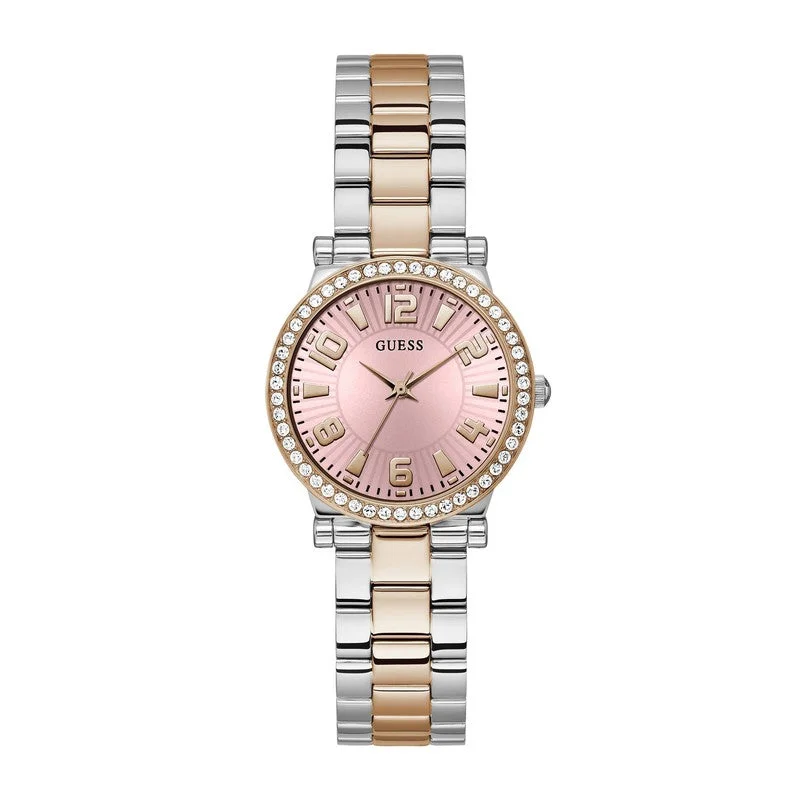 Guess Fawn Pink Dial Analog Watch