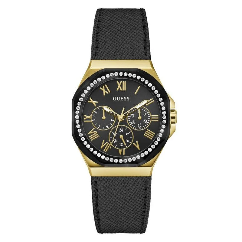 Guess Glaze Black Dial Multifunction Watch