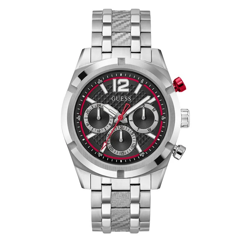 Guess Resistance Black Dial Multifunction Watch