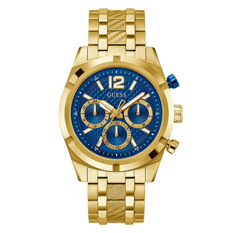 Guess Resistance Blue Dial Multifunction Watch