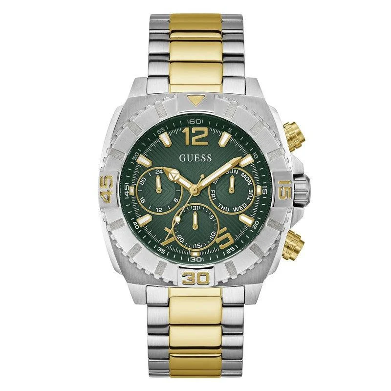 Guess Traction Green Dial Multifunction Watch