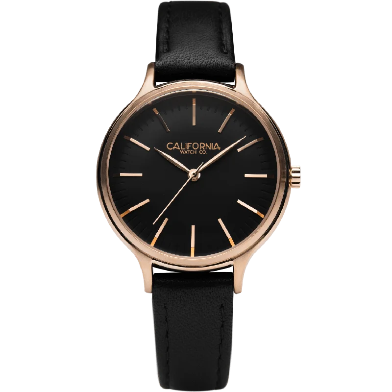 Laguna 34 Leather Rose Gold Black