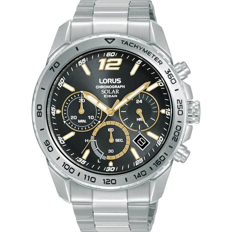 Lorus Gents Silver Chronograph Solar Watch