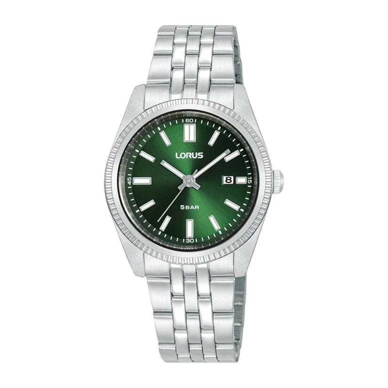 Lorus Ladies Dark Green Sunray Dial Watch