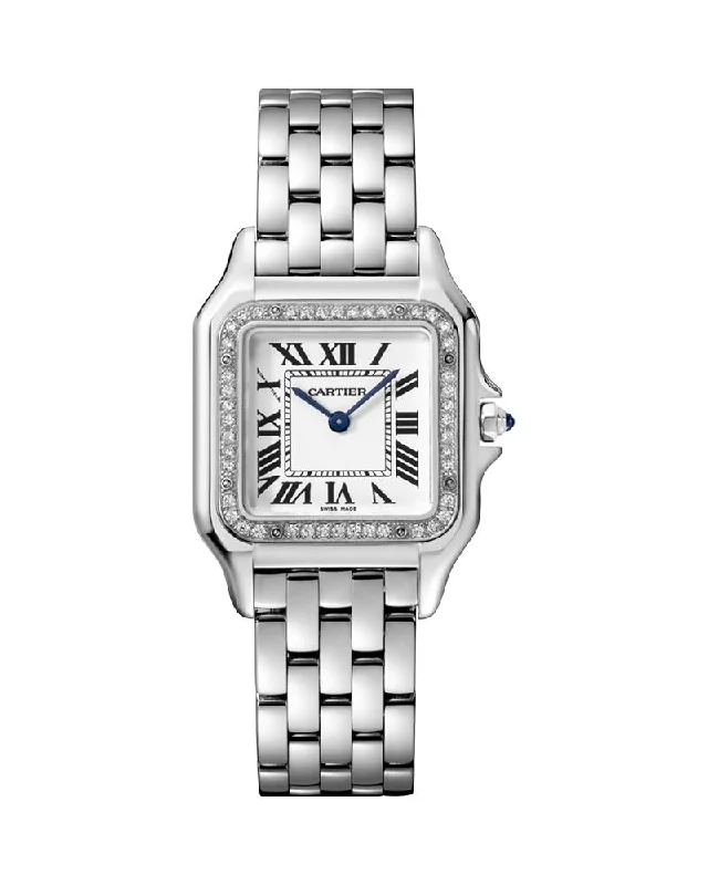 PANTHERE DE CARTIER, MEDIUM, STEEL, DIAMONDS