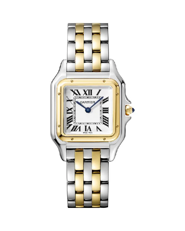 PANTHERE DE CARTIER, MEDIUM, YELLOW GOLD AND STEEL