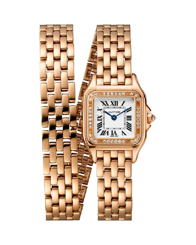 PANTHERE DE CARTIER, SMALL, DOUBLE LOOP, ROSE GOLD, DIAMONDS