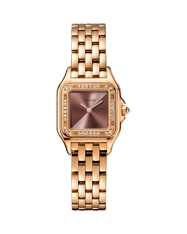 PANTHÈRE DE CARTIER, SMALL, QUARTZ, ROSE GOLD, DIAMONDS