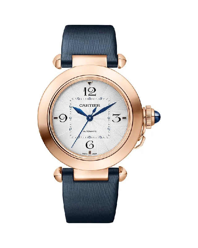 PASHA DE CARTIER ,35 MM, ROSE GOLD, INTERCHANGEABLE LEATHER STRAPS