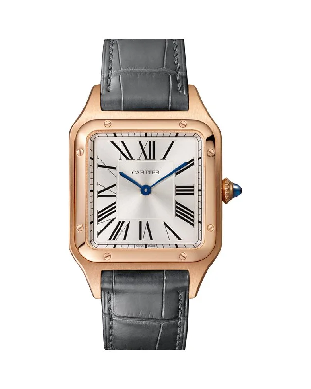 SANTOS DUMONT, LARGE, ROSE GOLD, LEATHER