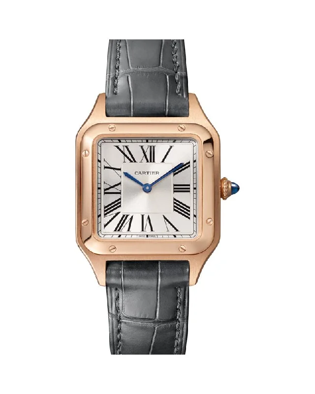 SANTOS DUMONT, SMALL, ROSE GOLD, LEATHER