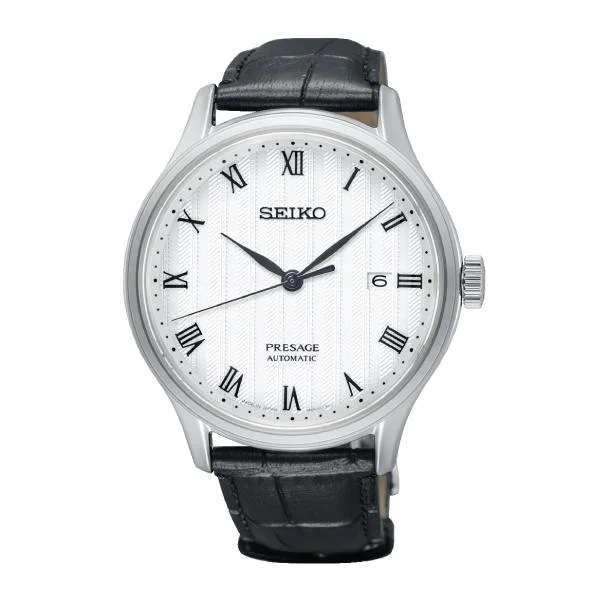 Seiko Presage (Japan Made) Automatic Black Leather Strap Watch SRPC83J1 (Not For EU Buyers) (LOCAL BUYERS ONLY)