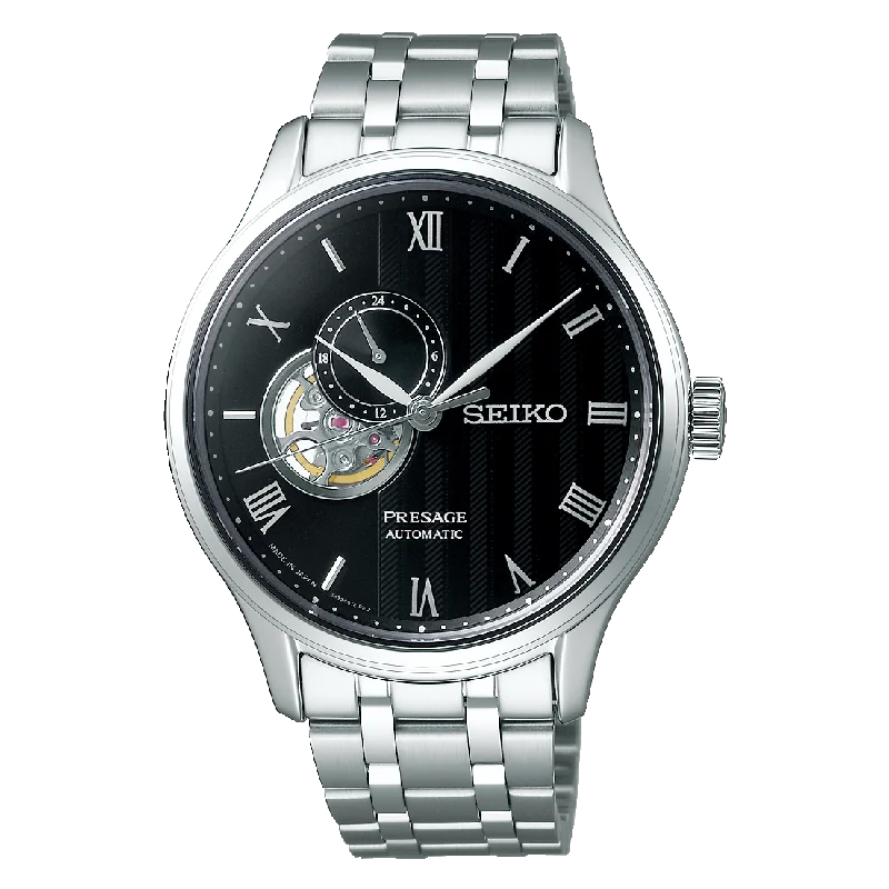 Seiko Presage (Japan Made) Open Heart Automatic Silver Stainless Steel Band Watch SSA377J1 (Not For EU Buyers) (LOCAL BUYERS ONLY)