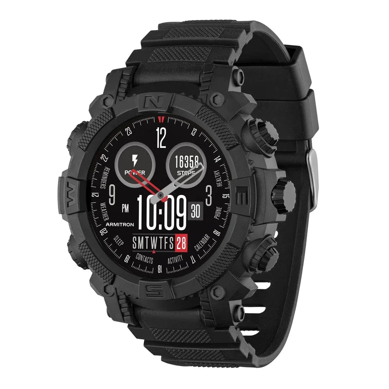 Series 38 Reflex Active Black Silicone Strap Sports Smart Calling Watch