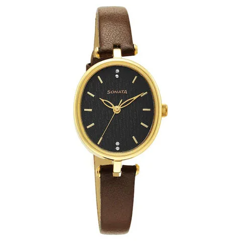 Classicâ Gold Analog Leather Men