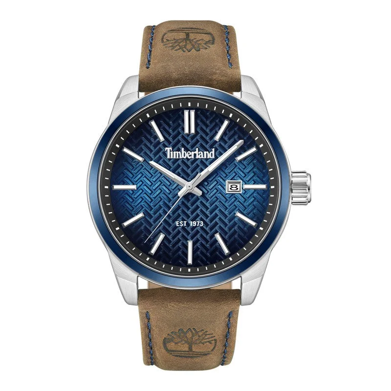 Timberland Henniker II Brown Leather Strap Watch