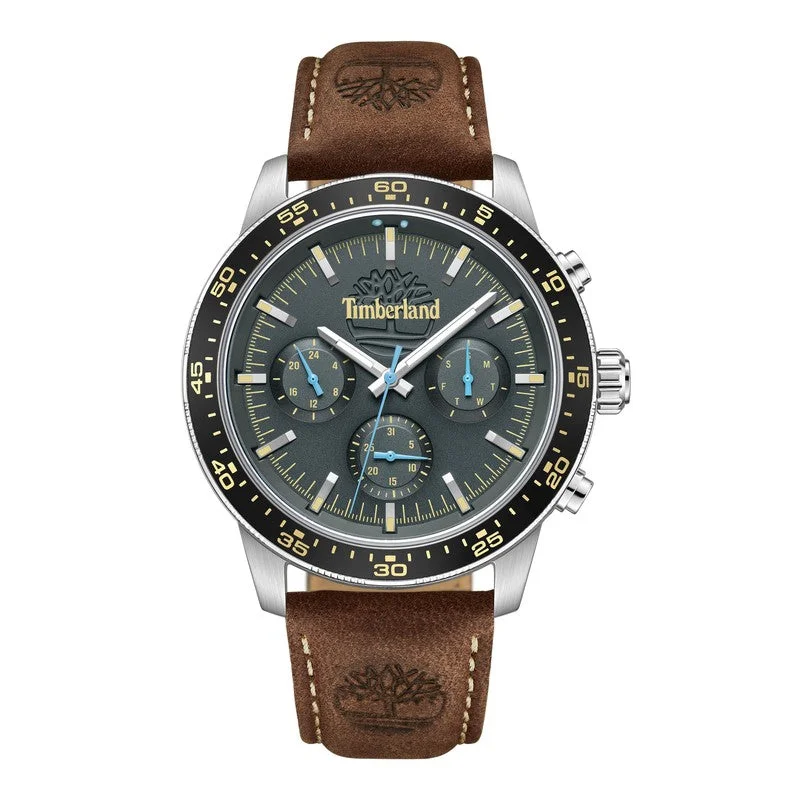 Timberland Parkman Multifunction Brown Leather Strap Watch