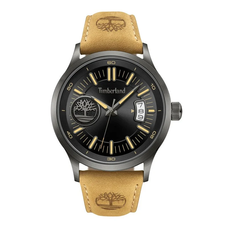 Timberland Trumbull Tan Leather Strap Watch