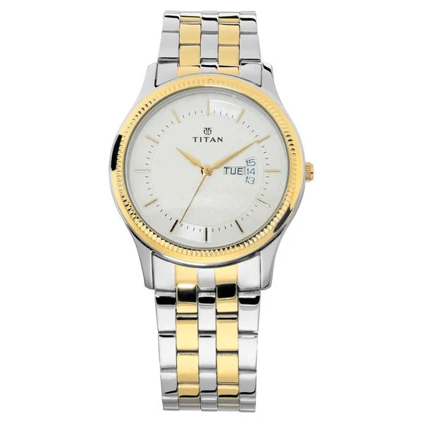 Titan Quartz Analog with Day and Date Watch for Men 1824bm01