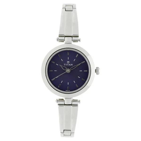 Titan Karishma Blue Dial Analog Stainless Steel Strap Watch for Women 2574sm01