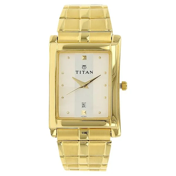 Titan Analog with Date White Dial Quartz watch for Men 9154ym01