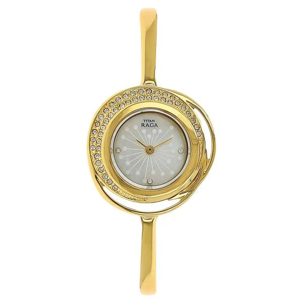 Titan Raga Mother of Pearl Dial Women Watch With Metal Strap 95003ym01